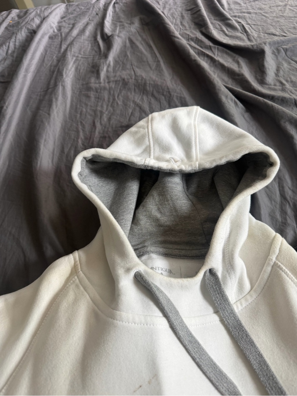 Antigua White Washington Football Team Hoodie with Maroon and Gold Logo - Picture 3 of 5